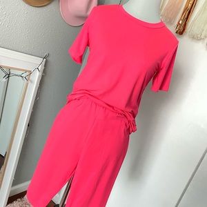 Hot pink 2 piece set
